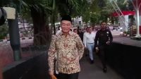 Mantan Menteri Agama Ad Interim Muhadjir Effendy di Gedung KPK, Jakarta, Senin, 18/5/2026 | Muhammad Reza/Forum Keadilan