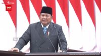 Presiden Prabowo Subianto saat berbicara mengenai Kerangka Ekonomi Makro dan Pokok-pokok Kebijakan Fiskal (KEM-PPKF) dalam Rapat Paripurna bersama DPR RI di Kompleks Parlemen, Senayan, Jakarta, Rabu, 20/5/2026 | YouTube Sekretariat Presiden