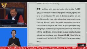 Hakim Konstitusi Arsul Sani di ruang sidang MK, Jakarta, Senin, 25/05/2026 | YouTube Mahkamah Konstitusi