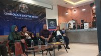Eks anggota Pro Jokowi (Projo) Budianto Tarigan dalam diskusi Obor Rakyat Reborn bertajuk “JK Effect dan Nasib Trah Jokowi 2029” yang digelar di kawasan Cikini, Jakarta Pusat, Sabtu, 16/5/2026 | Syahrul Baihaqi/Forum Keadilan