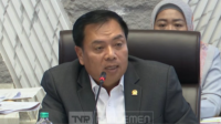 Ketua Komisi V DPR RI Lasarus dalam Rapat Kerja bersama Kementerian Perhubungan (Kemenhub), di Kompleks Parlemen, Senayan, Jakarta, Kamis, 21/5/2026 | YouTube TVR Parlemen