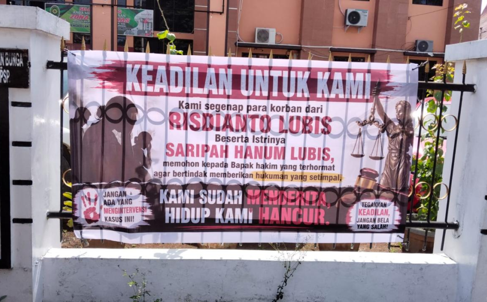 Koalisi Korban Minta Pengawasan Khusus Sidang Perkara Risdianto Lubis dan Saripah Hanum Lubis
