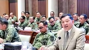 Menteri Pertahanan (Menhan) Sjafrie Sjamsoeddin dalam Rapat Kerja dengan Komisi I DPR RI, di Kompleks Parlemen, Senayan, Jakarta, Selasa, 19/5/2026 | YouTube TVR Parlemen