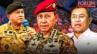 Letjen Kehormatan (Purn) Lodewijk Pusung, Jenderal Kehormatan (Purn) Agus Sutomo, dan Irjen Polisi (Purn) Sonny Sanjaya | Fajar Putra Ramadhan/Forum Keadilan