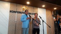 Wamenkum Edward Hiariej bersama dengan Kapolri Listyo Sigit Prabowo, di Kompleks Parlemen, Senayan, Jakarta, Selasa, 9/6/2026 | Novia Suhari/Forum Keadilan