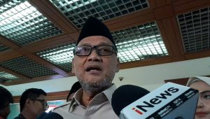 Menteri Haji Mochamad Irfan Yusuf Hasyim di Kompleks Parlemen, Senayan, Jakarta, Rabu, 10/6/2026 | Novia Suhari/Forum Keadilan