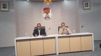 Direktur Penyidikan KPK Achmad Taufik Husein dan Jubir KPK Budi Prasetyo dalam konferensi pers di Gedung KPK, Jakarta, Kamis, 11/6/2026 | Muhammad Reza/Forum Keadilan