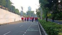 Mahasiswa dari sejumlah kampus mulai berdatangan di kawasan Senayan, Jakarta Selatan, Jumat, 19/6/2026 | Syahrul Baihaqi/Forum Keadilan