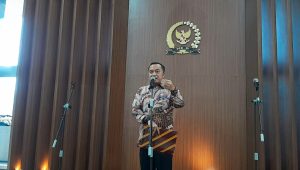 Wakil Ketua Umum Dewan Pimpinan Pusat (DPP) Partai Gerindra Prasetyo Hadi di Kompleks Parlemen, Senayan, Jakarta, Jumat, 26/6/2026 | Novia Suhari/Forum Keadilan