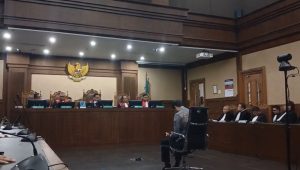 Nadiem Makarim saat sidang pembacaan vonis di Pengadilan Tipikor Jakarta, Selasa, 30/6/2026 | Syahrul Baihaqi/Forum Keadilan