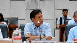 Menteri Kesehatan (Menkes) Budi Gunadi Sadikin dalam Rapat Kerja bersama Komisi IX, di Kompleks Parlemen, Senayan, Jakarta, Senin, 8/6/2026 | YouTube TVR Parlemen