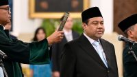 Presiden Partai Buruh sekaligus Presiden Konfederasi Serikat Pekerja Indonesia (KSPI), Said Iqbal, resmi dilantik oleh Presiden Prabowo Subianto menjadi Penasihat Khusus Bidang Ketenagakerjaan di Istana Kepresidenan Jakarta, Senin, 8/6/2026 | Dok BPMI Setpres/Muchlis Jr
