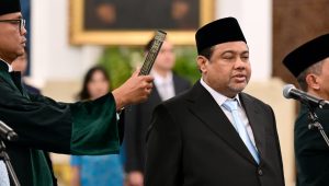 Presiden Partai Buruh sekaligus Presiden Konfederasi Serikat Pekerja Indonesia (KSPI), Said Iqbal, resmi dilantik oleh Presiden Prabowo Subianto menjadi Penasihat Khusus Bidang Ketenagakerjaan di Istana Kepresidenan Jakarta, Senin, 8/6/2026 | Dok BPMI Setpres/Muchlis Jr
