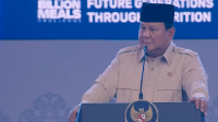 Presiden Prabowo Subianto menghadiri acara Building Indonesia's Future Generations Through Nutrition yang diselenggarakan di Sentul International Convention Center (SICC), Kabupaten Bogor, Provinsi Jawa Barat, pada Rabu, 3 Juni 2026. | YouTube Sekretariat Presiden