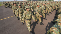 Sejumlah calon pengelola Koperasi Desa/Kelurahan Merah Putih (KDKMP) dan calon pengelola Kampung Nelayan Merah Putih (KNMP) yang akan mengikuti Latihan Dasar Kemiliteran (Latsarmil) Komponen Cadangan (Komcad). | DOK. Setjen Infohan Kemhan