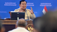 Presiden Prabowo Subianto secara resmi menutup Sarasehan Kebangsaan Konvensi Sains, Teknologi, dan Industri Indonesia (KSTI) Tahun 2026 yang digelar di Jakarta International Convention Center (JICC), Jakarta, pada Minggu, 28 Juni 2026. | Dok BPMI Setpres/Laily Rachev