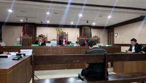 Sidang pembacaan tuntutan terhadap 3 perusahaan TaniHub di Pengadilan Tipikor Jakarta, Senin, 6/7/2026 | Syahrul Baihaqi/Forum Keadilan