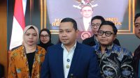 Kuasa hukum Nadiem Makarim, Zaid Mushafi, usai mendaftarkan memori banding di Pengadilan Negeri Jakarta Pusat, Rabu, 8/7/2026 | Syahrul Baihaqi/Forum Keadilan