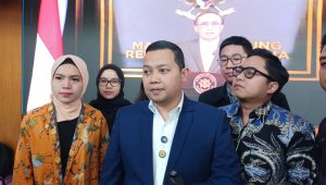 Kuasa hukum Nadiem Makarim, Zaid Mushafi, usai mendaftarkan memori banding di Pengadilan Negeri Jakarta Pusat, Rabu, 8/7/2026 | Syahrul Baihaqi/Forum Keadilan