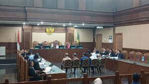 Kepala Keasistenan Utama Dumas Ombudsman, Patnuaji Agus Indarto saat bersaksi di sidang eks Ketua ORI Hery Susanto di Pengadilan Tipikor Jakarta, Kamis, 16/7/2026 | Syahrul Baihaqi/Forum Keadilan