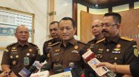 Jamwas Kejagung Rudi Margono saat memberikan keterangan ke wartawan, Jumat 24/7/2026 | Syahrul Baihaqi/Forum Keadilan