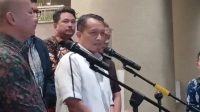 Jaksa Agung Muda bidang Pengawasan (Jamwas) sekaligus Ketua Koordinator Tim 9 Rudi Margono dalam konferensi pers di Gedung Utama Kejagung, Jumat, 24/7/2026, malam | Syahrul Baihaqi/Forum Keadilan