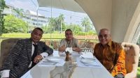 Wakil Ketua DPR Sufmi Dasco Ahmad bersama pengacara Hotman Paris Hutapea dan Ketua Umum PWI Akhmad Munir | Instagram @sufmi_dasco