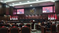 Sidang gugatan penggunaan anggaran pendidikan untuk program Makan Bergizi Gratis (MBG) di ruang sidang MK, Kamis, 30/7/2026 | Syahrul Baihaqi/Forum Keadilan