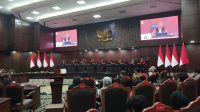 Sidang gugatan penggunaan anggaran pendidikan untuk program Makan Bergizi Gratis (MBG) di ruang sidang MK, Kamis, 30/7/2026 | Syahrul Baihaqi/Forum Keadilan