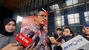 Kuasa Hukum Febrie Adriansyah (FA), Febri Diansyah di Gedung KPK, Jakarta, Kamis, 30/7/2026 | Muhammad Reza/Forum Keadilan