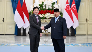 Presiden Republik Indonesia Prabowo Subianto menggelar pertemuan tahunan Leaders’ Retreat dengan Perdana Menteri (PM) Singapura Lawrence Wong pada Senin, 6 Juli 2026, di Istana Merdeka, Jakarta. | Dok BPMI Setpres/Cahyo