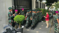 Rumah Jaksa Agung Muda Bidang Tindak Pidana Khusus Kejaksaan Agung (Jampidsus Kejagung) Febrie Adriansyah di Kebayoran Baru, Jakarta Selatan dijaga TNI | Ist