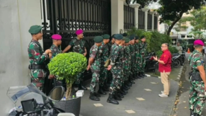 Rumah Jaksa Agung Muda Bidang Tindak Pidana Khusus Kejaksaan Agung (Jampidsus Kejagung) Febrie Adriansyah di Kebayoran Baru, Jakarta Selatan dijaga TNI | Ist