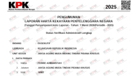 Laporan Harta Kekayaan Penyelenggara Negara (LHKPN) Jaksa Agung Muda bidang Pidana Khusus pada Kejaksaan Agung (Jampidsus Kejagung) Febrie Adriansyah periode tahun 2025 | Ist