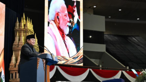 Presiden Republik Indonesia, Prabowo Subianto menghadiri acara Indian Community Reception yang digelar di Jakarta International Convention Center (JICC), pada Selasa, 7 Juli 2026. | Dok BPMI Setpres/Cahyo