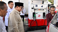Presiden Prabowo Subianto secara resmi meluncurkan Biodiesel B50 bertajuk "Langkah Nyata untuk Kemandirian dan Ketahanan Energi Nasional" di Rest Area KM 57, Kabupaten Karawang, Provinsi Jawa Barat, pada Kamis, 9 Juli 2026. | Dok BPMI Setpres/Cahyo