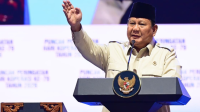 Presiden Prabowo Subianto menyampaikan pidatonya pada Puncak Peringatan Hari Koperasi ke-79 Tahun 2026 yang digelar di Indonesia Arena, Jakarta, pada Minggu, 12 Juli 2026. | Dok BPMI Setpres/Muchlis Jr
