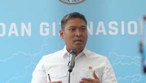 Kepala BGN Sudaryono dalam konferensi pers di Kantor BGN, Jakarta Pusat, Rabu, 29/7/2026. | Dok Badan Gizi Nasional RI
