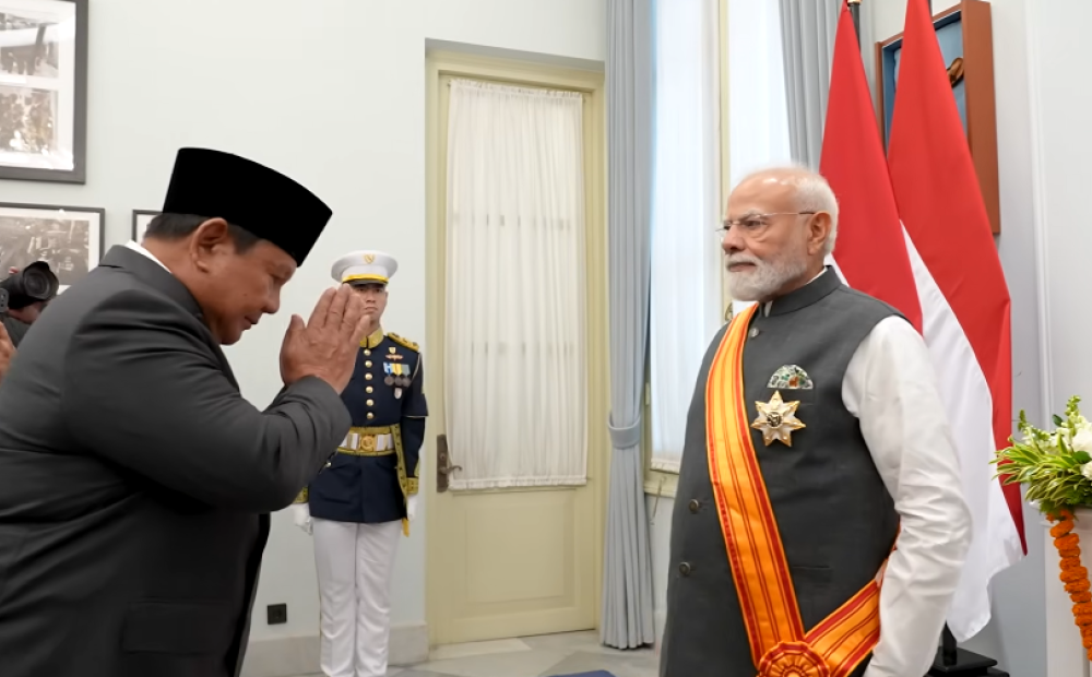 Prabowo Anugerahi Bintang Republik Indonesia Adipurna ke PM India Narendra Modi