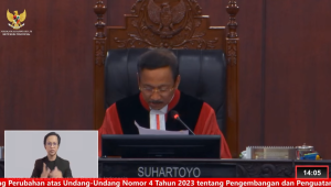 Ketua Mahkamah Konstitusi (MK) Suhartoyo, Jumat, 29/8/2026 | YouTube Mahkamah Konstitusi