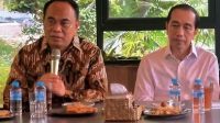 Ketua Umum Projo Budi Arie Setiadi dan Presiden ke-7 RI Joko Widodo dalam peringatan HUT ke-12 Projo di Jakarta, Minggu, 23/8/2026 | Dok Ist