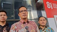 Kuasa hukum eks Jampidsus Febrie Adriansyah (FA), Febri Diansyah, di Gedung KPK, Jakarta, Senin, 3/8/2026 | Muhammad Reza/Forum Keadilan