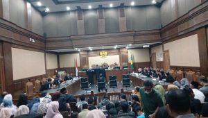 Mantan Menteri Agama (Menag) Yaqut Cholil Qoumas di ruang sidang Pengadilan Tindak Pidana Korupsi (Tipikor) Jakarta, Selasa, 11/8/2026 | Syahrul Baihaqi/Forum Keadilan