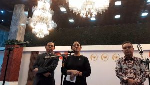 Ketua DPR RI Puan Maharani (tengah) di Kompleks Parlemen, Senayan, Jakarta, Rabu, 12/8/2026 | Novia Suhari/Forum Keadilan