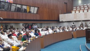 Suasana pertemuan Pimpinan DPR RI dan gabungan serikat buruh di Kompleks Parlemen, Senayan, Jakarta, Kamis, 13/8/2026 | Novia Suhari/Forum Keadilan