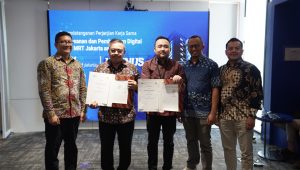 Penandatanganan Perjanjian Kerja Sama Koperasi Simpan Pinjam Nusantara (KOPNUS) dan PT MRT Jakarta (Perseroda) di lantai enam Transport Hub, Dukuh Atas, Menteng, Jakarta Pusat pada Rabu, 12/8/2026 | Ist