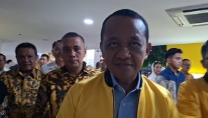 Menteri Energi dan Sumber Daya Mineral (ESDM) sekaligus Ketua Umum Partai Golkar Bahlil Lahadalia di Kantor DPP Partai Golkar, Jakarta Barat, Selasa, 18/8/2026 | Muhammad Reza/Forum Keadilan