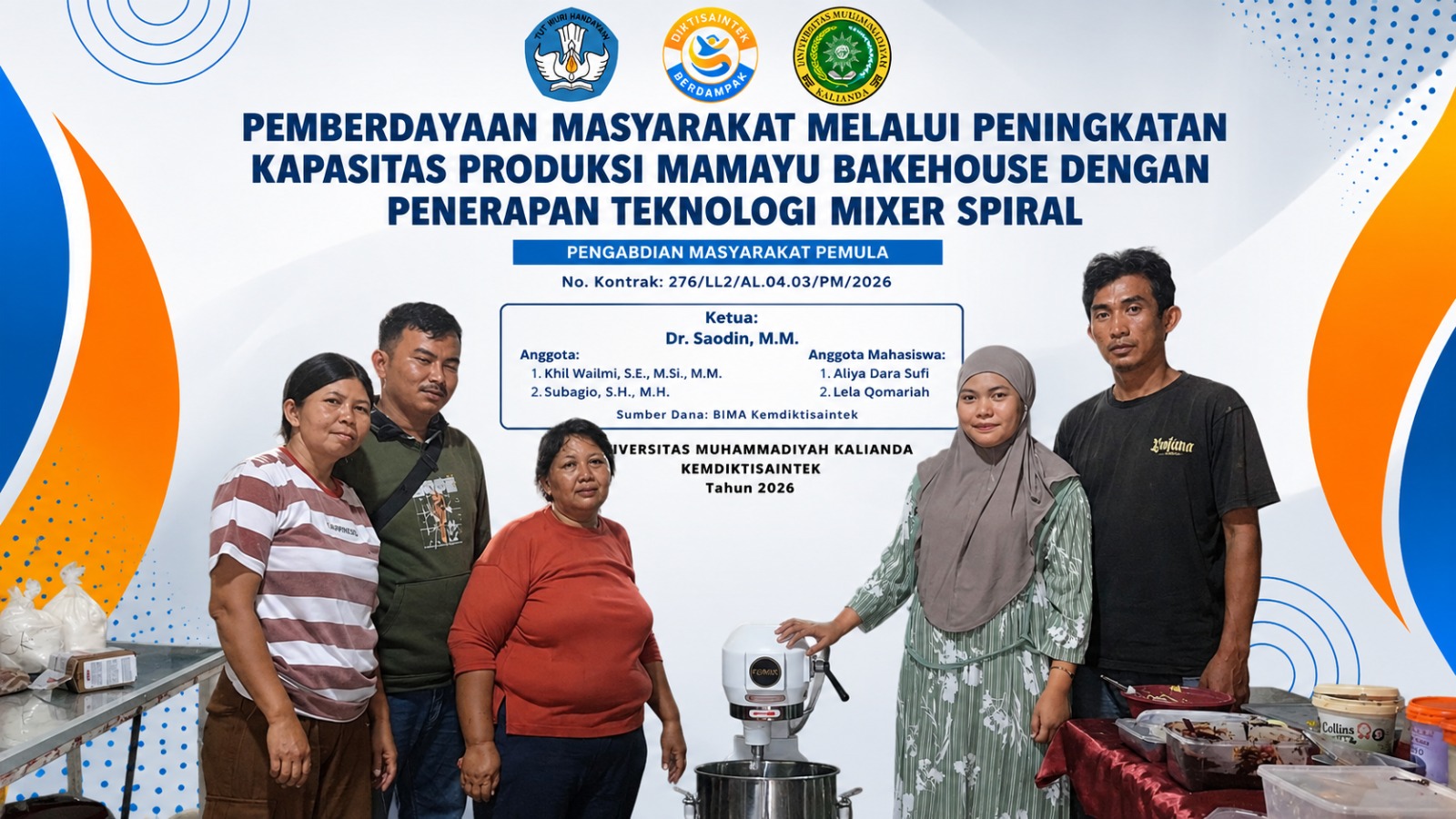 Teknologi Mixer Spiral Perkuat Kapasitas Produksi UMKM Mamayu Bakehouse