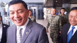 Menteri Pertahanan (Menhan), Sjafrie Sjamsoeddin di Komplek Parlemen, Senayan, Jakarta, Senin, 31/8/2026. | Novia Suhari/ Forum Keadilan