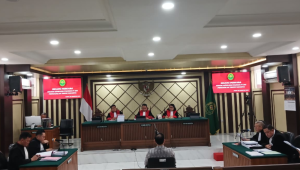 Eks Mendikbudristek Nadiem Anwar Makarim di sidang Pengadilan Tinggi DKI Jakarta, Rabu, 5/8/2026. | Syahrul Baihaqi/ Forum Keadilan